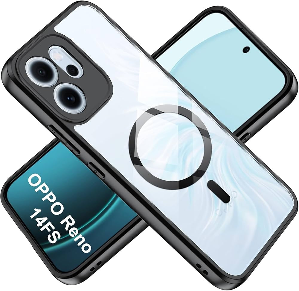 Case Borde Negro MagSafe Para Oppo 14F