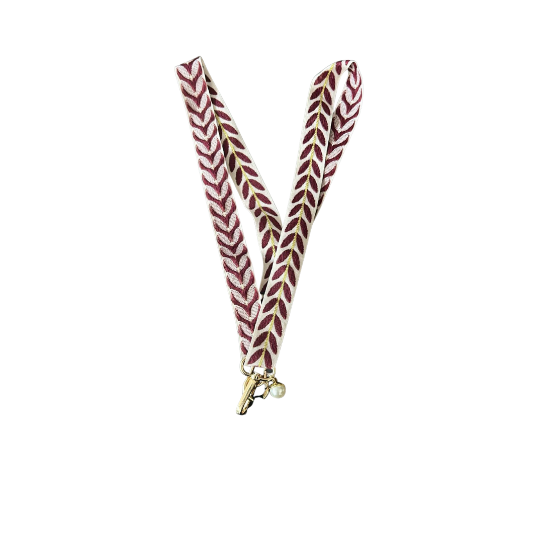 Strap Largo Burgundy Leaf